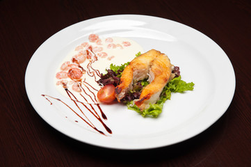 The menu - photo - appetizing piece of fish