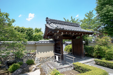 Fototapeta na wymiar house gate, Japanese antique style of house entrance