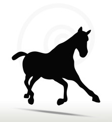 horse silhouette in Fast Trot position