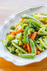 Stir vegetables
