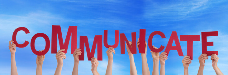 Hands Holding Communicate in the Sky