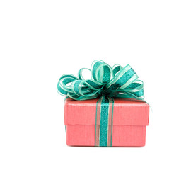 Gift box isolated white background