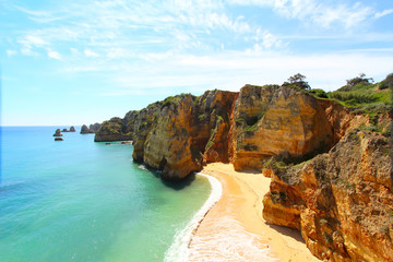 Rocky beach, Lagos, Portugal © sergeialyoshin