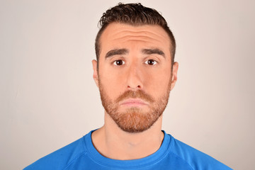 Obraz premium Man with sad face