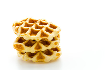 Waffle isolated on white background