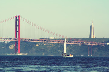 Red bridge, Lisbon, Portugal