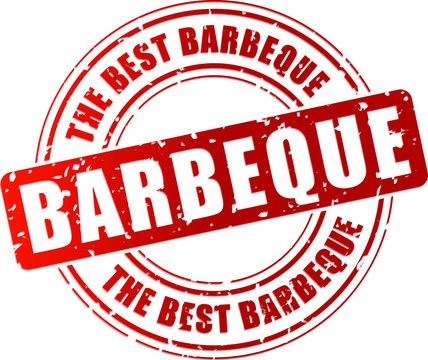 Vector barbeque stamp
