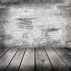 room with grunge cement wall