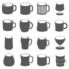 glasses and cup icons