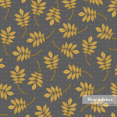 background of golden leaf pattern
