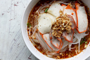 Beef noodles braised taste delicious at asian