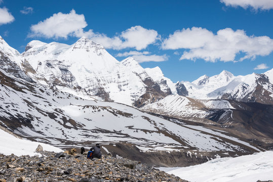 View of himalayas near Saribung mountain pass, Nepal