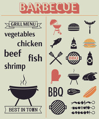 Barbecue grill elements. - 66182540