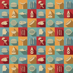 BBQ seamless pattern.