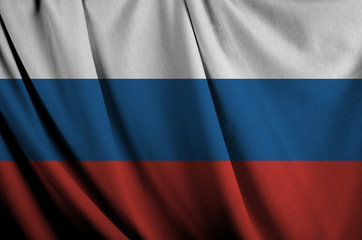 Fototapeta premium Fabric texture of the flag of Russia