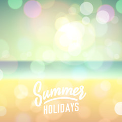 Summer holiday tropical beach background