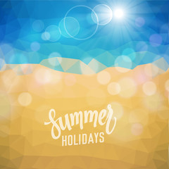 Fototapeta premium Summer holiday tropical beach background