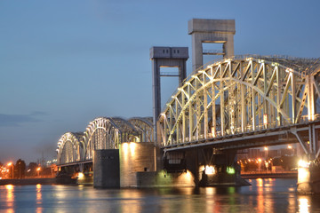 Finland Railway Bridge at night