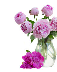 bouquet of pink peonies