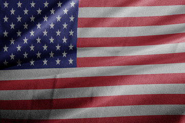 Fototapeta premium Waving colorful United states of america flag