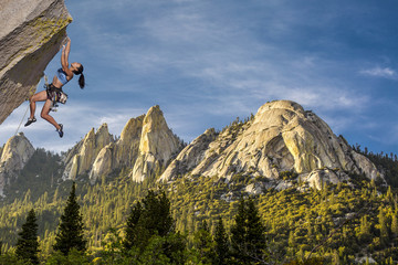 Naklejka premium Climber on the edge.