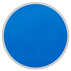 panneau disque bleu