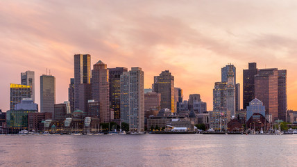 Fototapeta premium Boston downtown skyline panorama