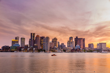 Boston downtown skyline panorama