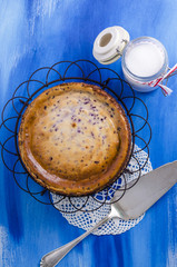 Cheescake, Käsekuchen, Blaubeeren, Kuchen, Waldbeeren, shabby