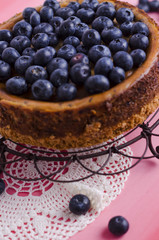 Cheescake, Käsekuchen, Blaubeeren, Kuchen, Waldbeeren, shabby