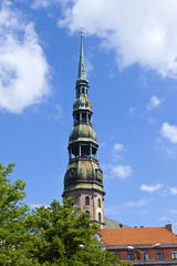 Obraz premium St. Peter's Church in Riga