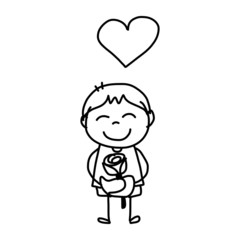 hand drawing cartoon happy kids