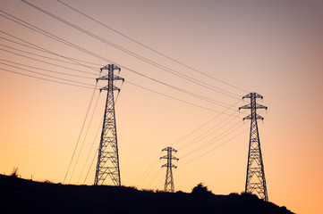 High voltage transmission towers