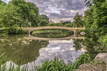 Fototapeta na wymiar Bow bridge Central Park, New York City