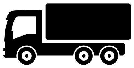 black lorry silhouette