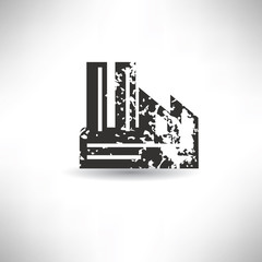 Factory symbol,grunge vector