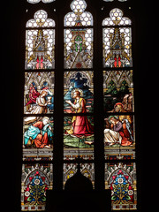 Stained glass in the Basilica of Saints Peter and Paul