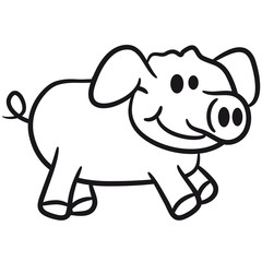 Fröhliches Süßes Ferkel Schweinchen