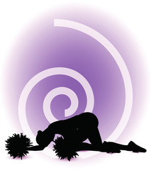 funky cheerleader silhouette