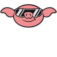 Obraz premium Cool Sonnenbrille Party Schwein