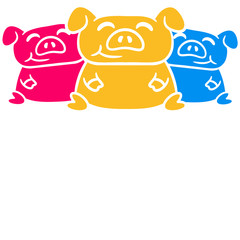 3 Süße Kleine Schweinchen Ferkel