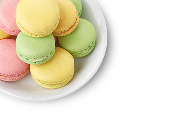 macaroons on white plate