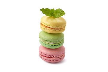 macaroons on white