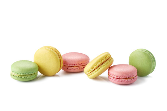 macaroons on white