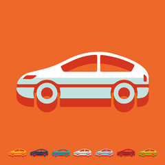 Flat design: car