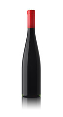 Red Wine Bottle Isolated on White Background