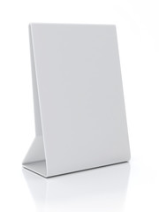 Plastic White ad Plate Isolated on White Background