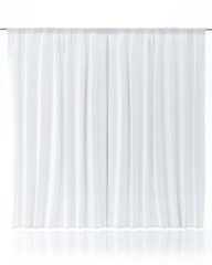White Curtain Isolated On White