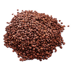 Coffee beans isolated on white background