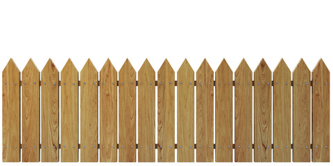 Wooden Fence on White background, Cherry Honey